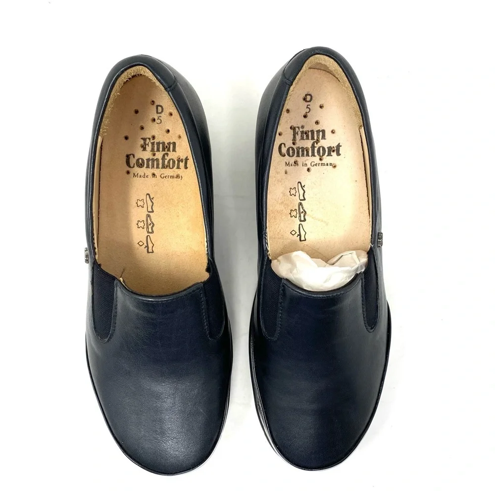 Finn Comfort 3568-90014 Black Patent Slip On Dress Shoes Orthopedic Comfort